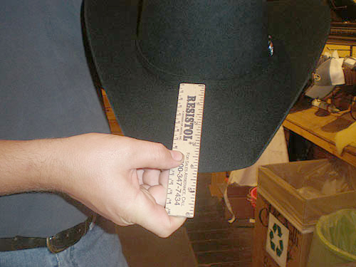 Measuring For A Cowboy Hat At Rods