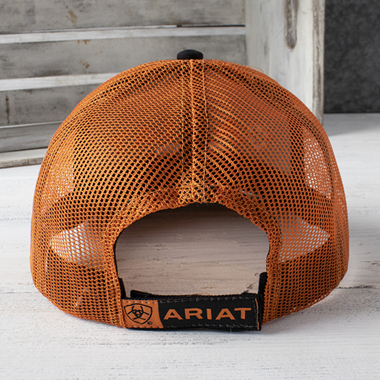 orange ariat hat