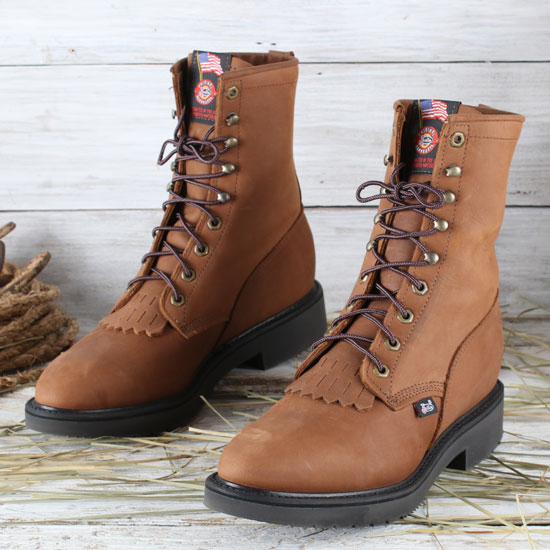 justin lace work boots