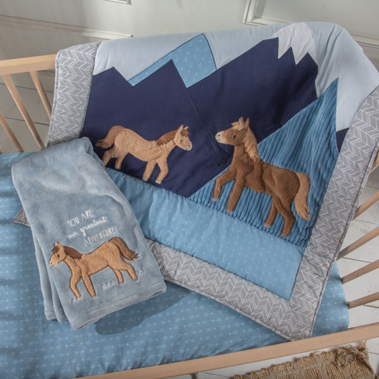 Welcome to the Mountain Pony Baby 3 Piece Crib Bedding Set