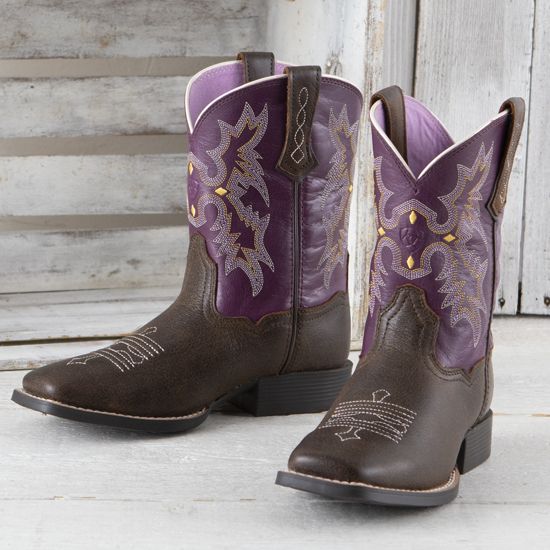 Kids purple cowboy on sale boots