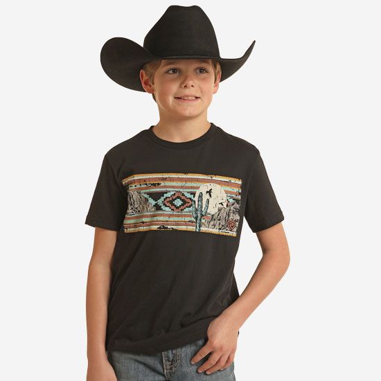 Ropey Of Denver Colorado Embroidered Western Shirt Kids Large 12-14 Youth L