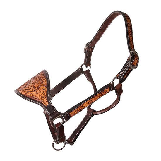 Horse English Padded Leather Western Show Halter Full 803209F