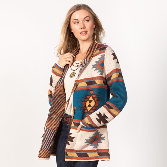 Western Cardigan Women's Sweater by Wrangler® – Stone Creek Western Shop