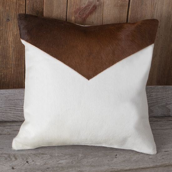 Western chic leather pillow