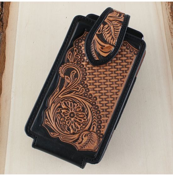 Nocona Tooled Leather Phone Case