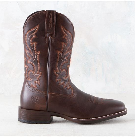 Ariat: Men's Hand Stained Red/Brown Slim Zip Ultra Wide Square Toe – La  Raza Western Wear