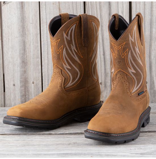 Ariat Distressed Brown Sierra Shock Shield H2O Boots