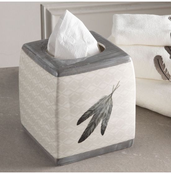 HiEnd Accents Spirit Valley Ceramic Tissue Box Cover