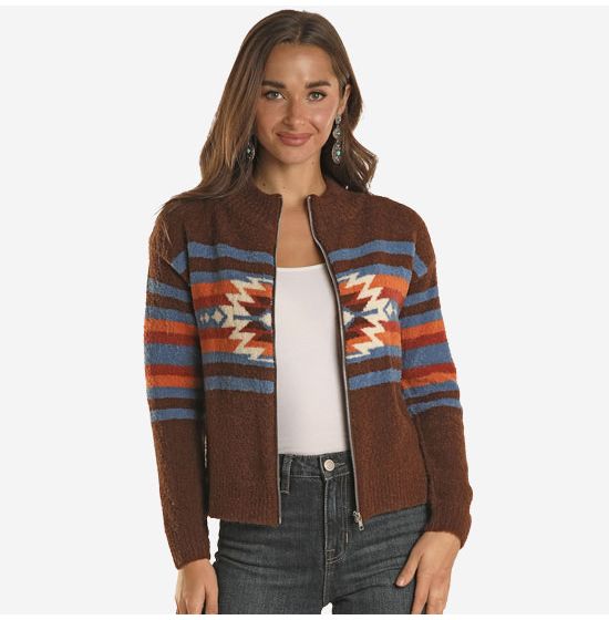 Long aztec sweater on sale coat