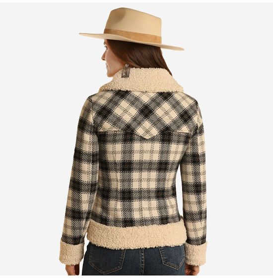 Powder River Plaid Berber Wool Coat