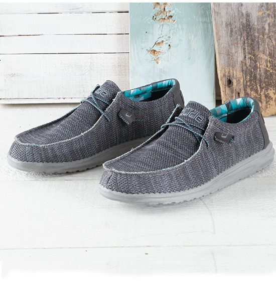 Hey Dude Wally Sox Charcoal Shoes