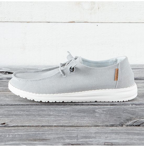 HEYDUDE Women's Wendy Shoes in Chambray Light Grey – Glik's
