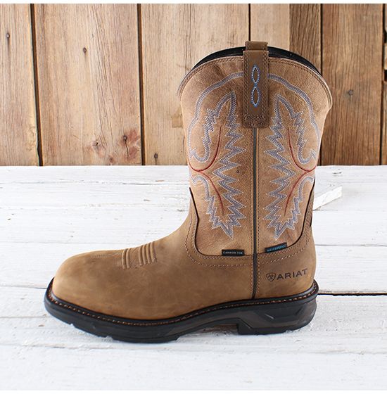 Ariat workhog h20 oily distressed brown sale