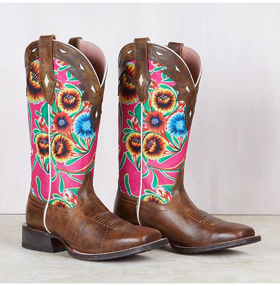 ariat women's floral textile circuit champion western boots