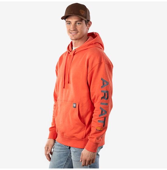 Ariat Men s Rebar Graphic Hoodie Volcanic Heather