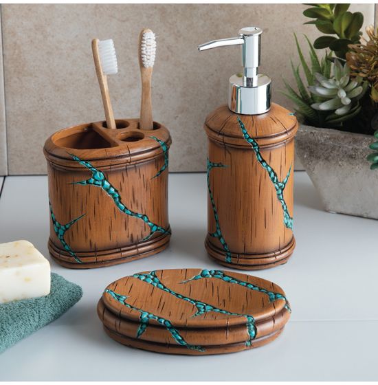 HiEnd Accents Turquoise Bath Set, 3 PC