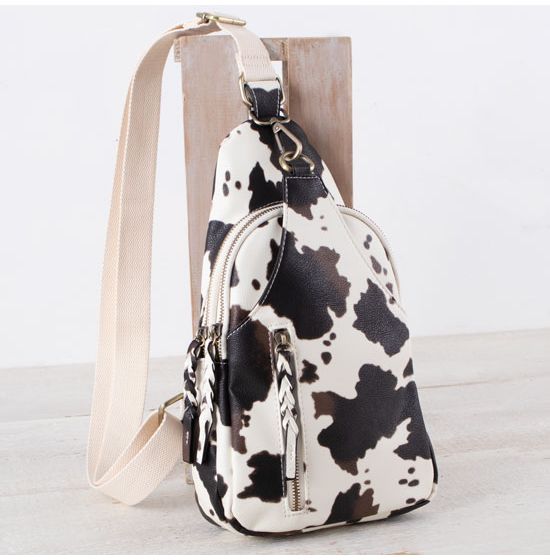 Cowprint Crossbody Sling Bag