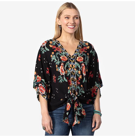 Cowgirl Night Out Floral Top