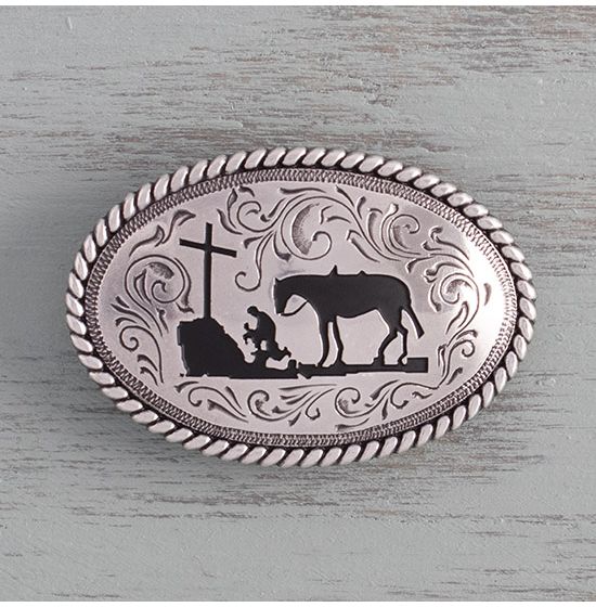 Cowboy prayer belt buckle best sale