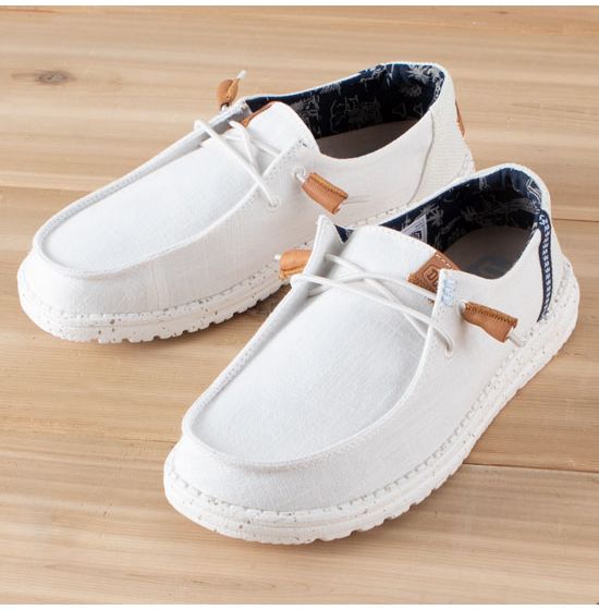 Hey Dude Wendy Washed Canvas White