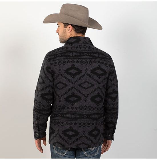 Aztec Wool Jacquard Shirt Jacket from Powder River - 194648992015