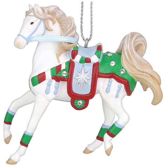 Christmas Crystals Painted Pony Ornament by Ann Yarbrough