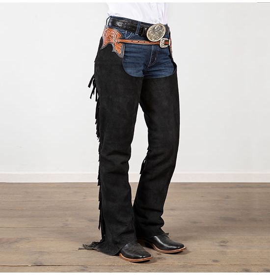 Black good western chaps