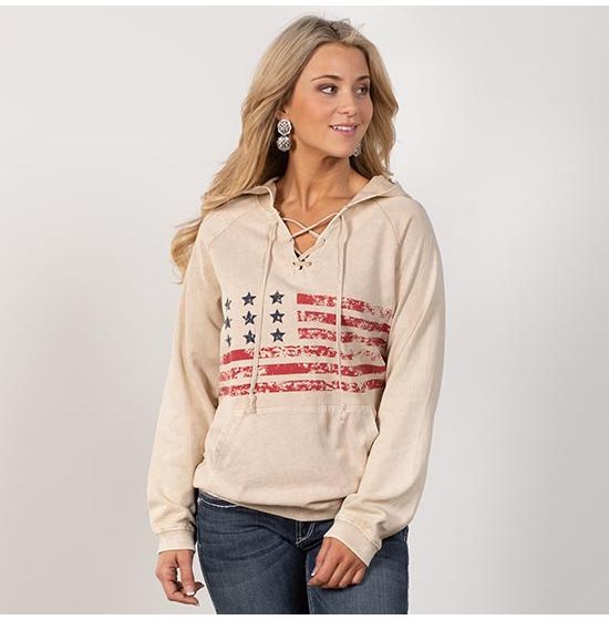 Rock The Red White And Blue Hoodie - Cowgirl Delight