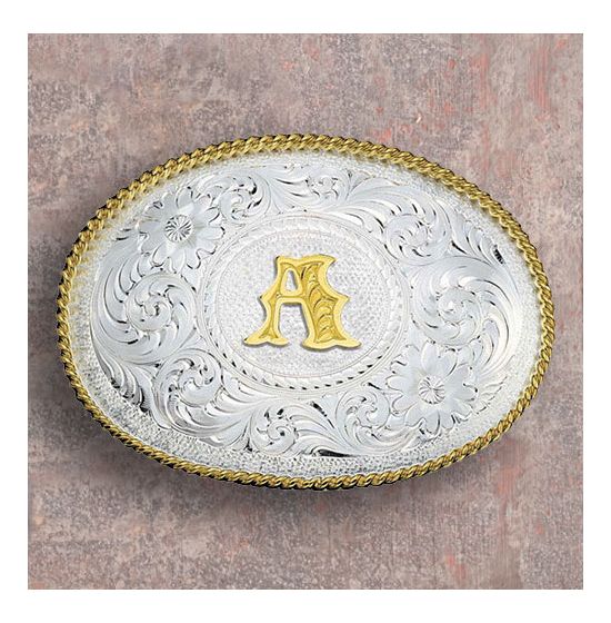 Letter G Initial Western Pattern Belt Buckle 