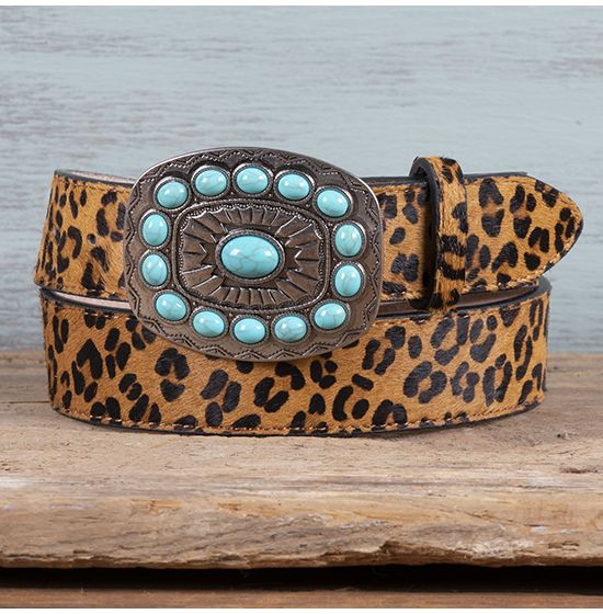 wide leopard print belt