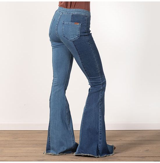 Rock & Roll Denim Women's High Rise Star Back Flare Jeans - Country  Outfitter