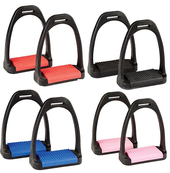 Korsteel Polymer Stirrup Irons with Colored Treads