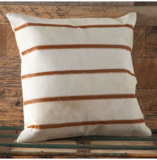 Salt & Pepper Cowhide Pillow Cover 20'' x 20