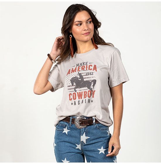 Wrangler Men's American Cowboys Rodeo Graphic T-Shirt - Country