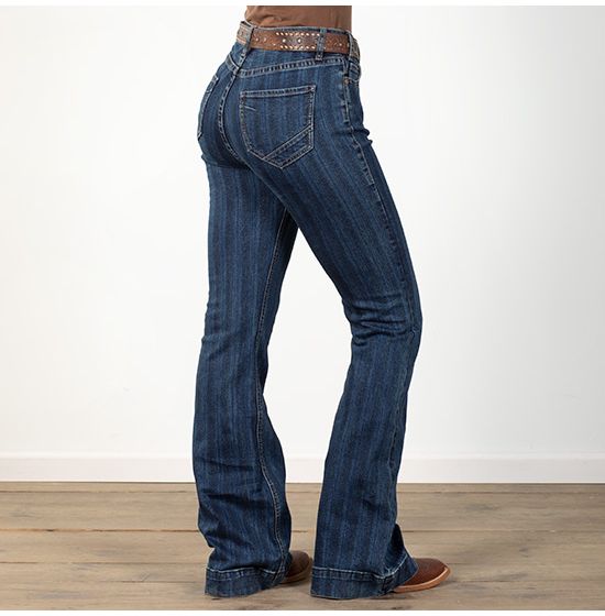 Women's Mid Rise Stretch Trouser Jeans - Medium Vintage | Rock and Roll  Denim