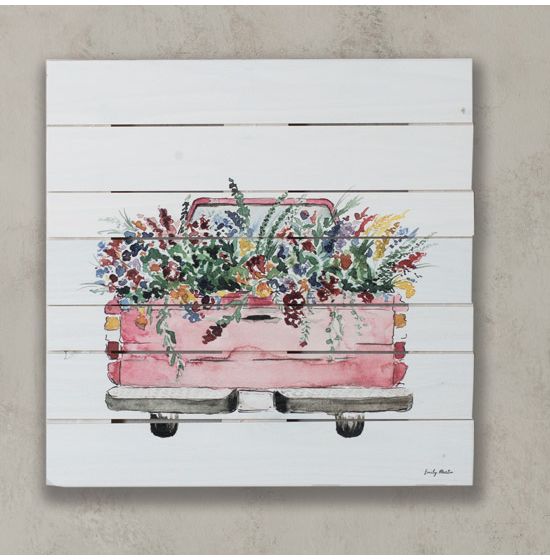 Truckload of Flowers Crate Sign