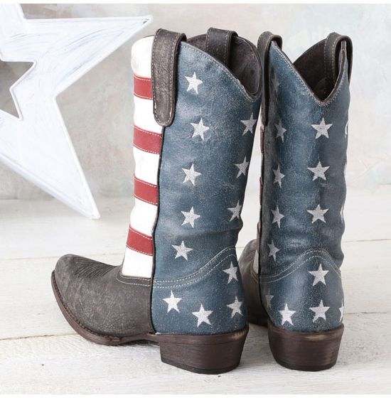 Roper women's american flag on sale boots