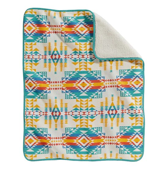 Pendleton Pilot Rock Ivory Sherpa Stroller Blanket