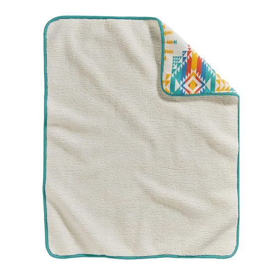 Pendleton Pilot Rock Ivory Sherpa Stroller Blanket