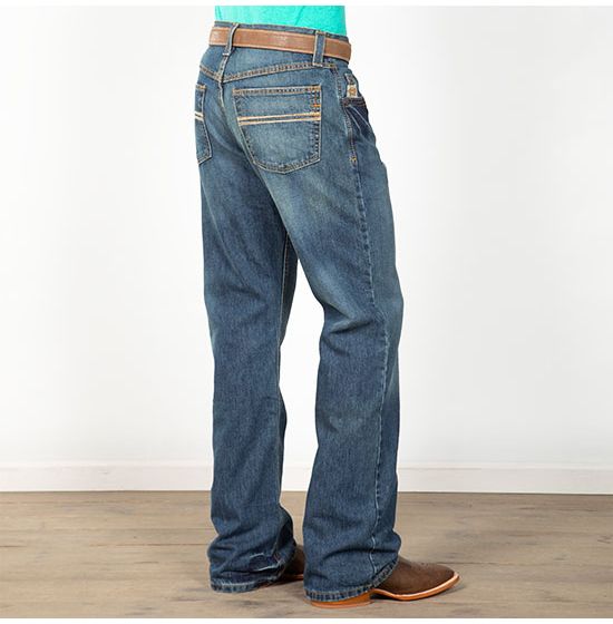 Western-Style Carter Jeans Stonewashed with Hand Sanding