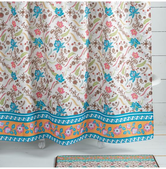 Western Blooms Shower Curtain