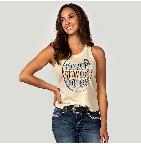 Rock & Roll Denim Howdy Cowgirl Tank