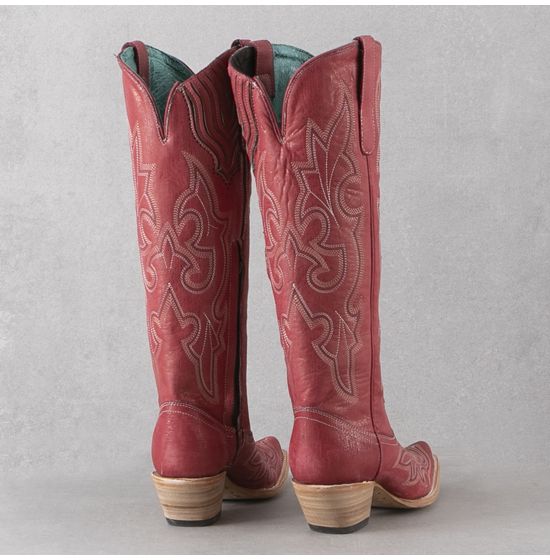 Corral tall hot sale red boots