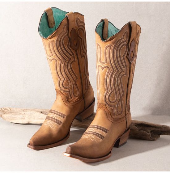 Corral Shedron Embroidery Snip Toe Boots