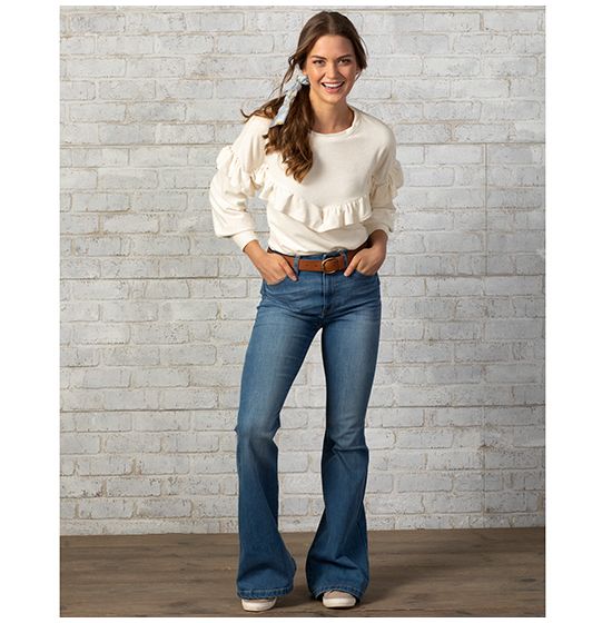 Country Grace Cozy Ruffle Top