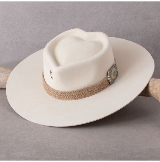 Charlie 1 Horse Ivory Fling Felt Hat