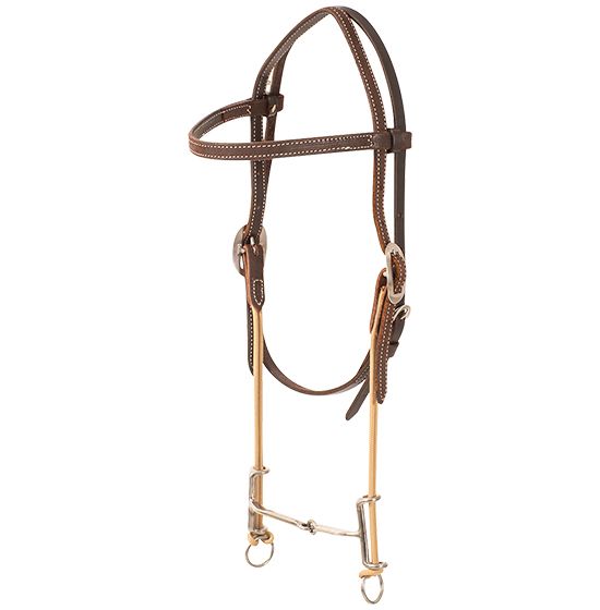 Classic Equine Gag Headstall with Smooth Snaffle