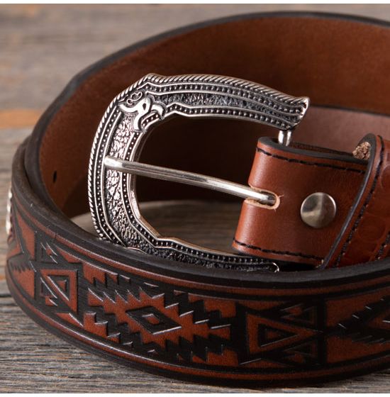 Hooey Women's Original Aztec Leather Western Belt