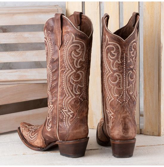 Circle G Brown Embroidery Boots